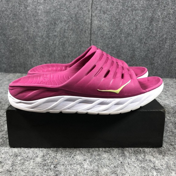 HOKA One One Recovery Slides Womens 7 Pink Cushioned Comfort Sandals - Picture 7 of 16